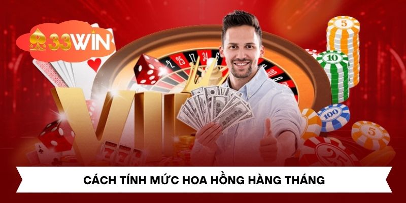 Cách tính mức hoa hồng của đại lý 33Win hàng tháng