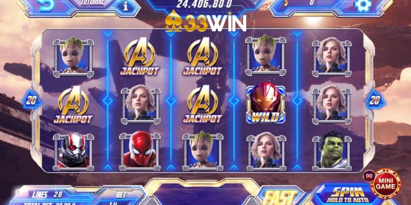 Để ý những biểu tượng đặc biệt trong nổ hũ siêu anh hùng trên 33Win
